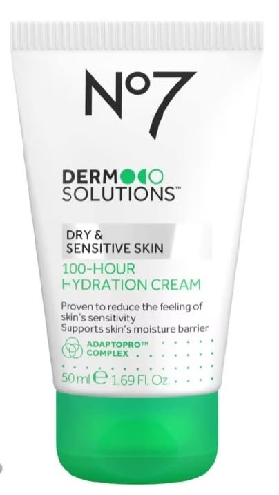 Boots No7 Derm Solutions 100-Hour Hydration Cream for Dry & Sensitive Skin, 50ml - görsel 1