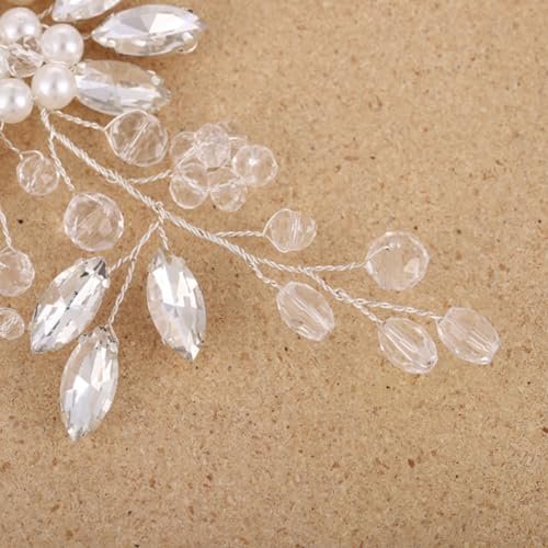 Silver Pearl Flower Hair Comb – Wedding Bridal Hair Accessory for Women - görsel 18