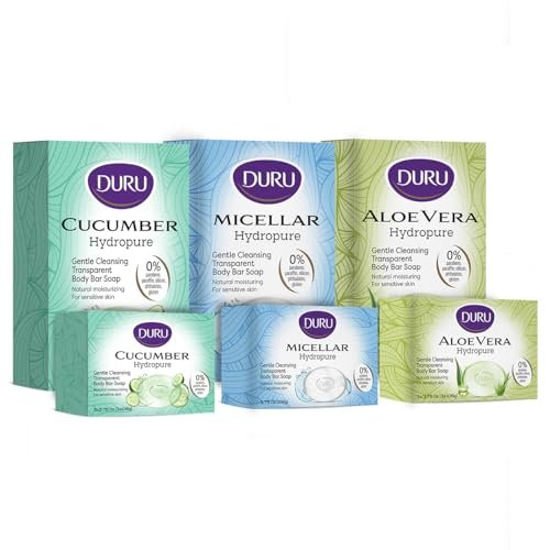 Duru Cucumber Glycerin Bar Soap - Moisturizing, Vegan, Paraben-Free Cleansing Bars for Sensitive Skin (3-Pack) - görsel 9