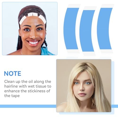 Tenalleys 36-Pack Blue Wig Tapes for Lace Wigs – Double Sided Waterproof Invisible Adhesive Tape Strips for Toupee & Lace Front Wig - görsel 14