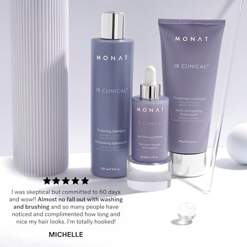 MONAT IR Clinical System – Complete Hair Care Restoration Kit with Thickening Shampoo, Conditioner & Thinning Defense Serum – Strengthens, Protects, & Revives Hair for Thicker, Fuller-Looking Results Avelisse