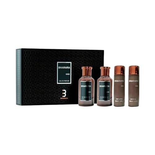 Bharara King 3.4 Eau de Parfum 4-Piece Men's Set – Long-Lasting Fragrance Collection - görsel 2