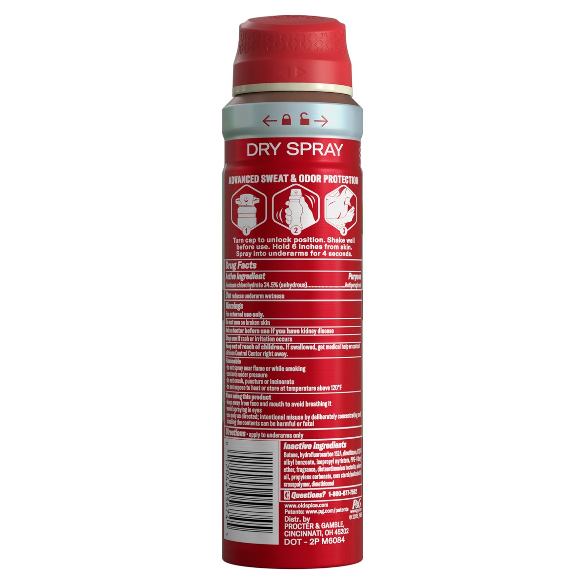 Old Spice Dry Spray Antiperspirant Deodorant for Men, 24/7 Freshness, Oasis with Vanilla + Argan Oil, 4.3 oz (Pack of 3) Avelisse
