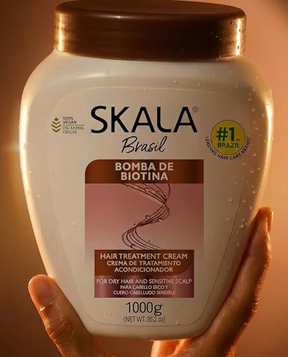 Skala Expert Biotin Bomb Hair Cream 1 Kg (35.2 oz) - Strengthens and Nourishes Weak, Damaged Hair with NutriForce Technology - görsel 14