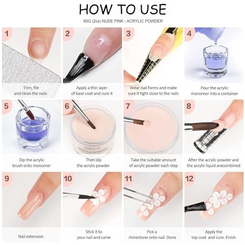 MUSILAN Monomer Acrylic Nail Liquid 6oz - Professional 180ml MMA Free, Quick Dry, Non-Yellowing - görsel 14