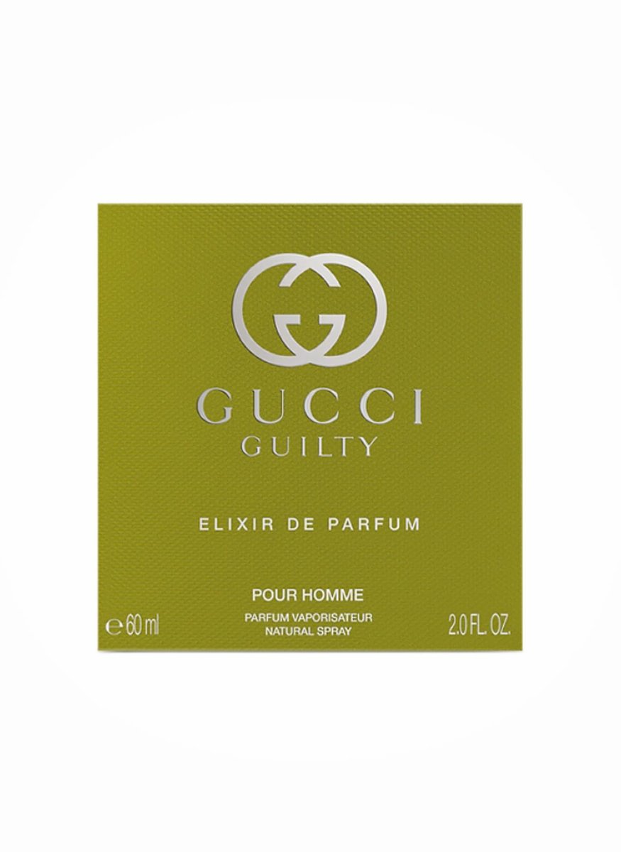 Gucci Guilty Elixir de Parfum for Men 2.0 oz Spray - Intense Woody Aromatic Scent Avelisse