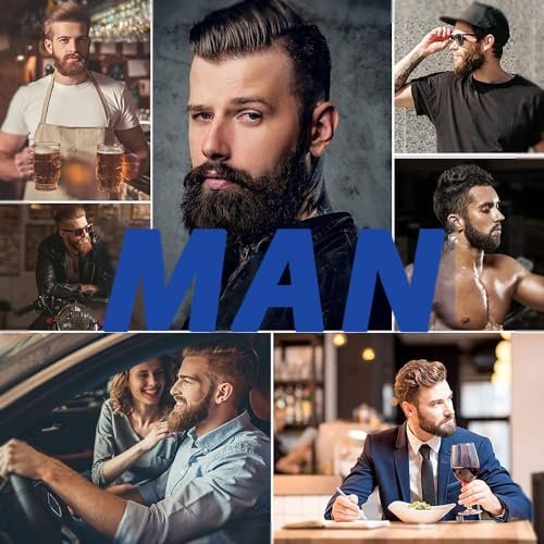 Onilyua Men's 3-in-1 Black Beard Dye Shampoo - Long Lasting Gray Reducing Formula for Beard & Mustache, 200 ml (6.76 oz) Avelisse