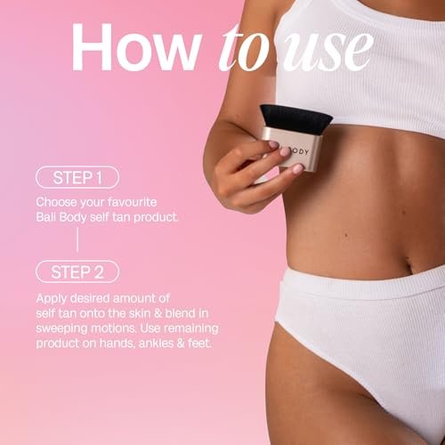 Bali Body Blending Brush - Kabuki Brush for Self Tanner Face & Body - Streak-Free Ultra-Soft Reusable Tanning Accessory for Mousse Cream Spray - Vegan Easy to Clean No Stained Hands Avelisse
