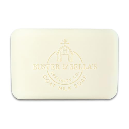 Buster & Bella's Unscented Triple Milled Goat Milk Soap - Sensitive Skin, Cruelty & Fragrance Free, 9 oz Avelisse