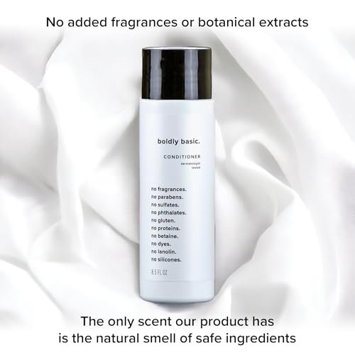 Boldly Basic Fragrance Free Conditioner - Unscented, Hypoallergenic & Non-Comedogenic for Sensitive Skin - 8.5 Fl Oz Avelisse