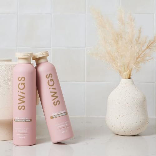 SWIGS Human & Synthetic Wig Shampoo & Conditioner Set | Color-Safe | Detangles, Promotes Body & Volume, Silkiness & Shine | 2 Pack, 8 oz Each Avelisse