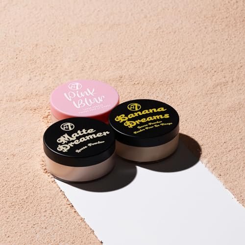 W7 Loose Face Powder Trio - Banana, Nude & Pink Setting Powders - Ultra-Fine 3-Piece Set for Flawless Makeup - görsel 16