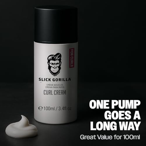 Slick Gorilla Curl Cream for Men – Paraben Free Moisturizing Styler, Lightweight Hold for Wavy & Curly Hair, Frizz Control & Curl Enhancer, Non-Greasy Daily Use, 3.38 Fl Oz - görsel 18