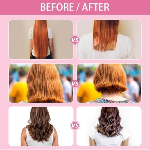 TagRecove Professional Hair Cutting Kit for Women - Easy-to-Use Split Ends Hair Trimmer, DIY Home Hair Cutting Tools for Bangs, Layers, Bobs, Pink Avelisse