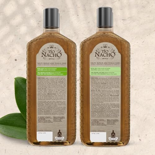 Tio Nacho Anti-Damage Shampoo & Conditioner Set with Aloe Vera & Royal Jelly, Deep Repair for Dry, Damaged Hair, Split Ends & Breakage, Keratin-Friendly Formula, 14 fl oz Each Avelisse