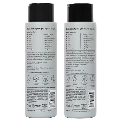 Odele Moisture Repair Sulfate-Free Shampoo & Conditioner Set – Intense Hydration for Dry or Damaged Hair, 13 Fl Oz Each (2-Pack) Avelisse