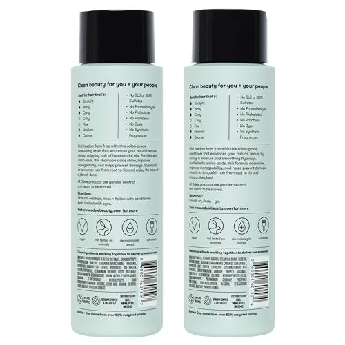 Odele Smoothing Sulfate-Free Shampoo & Conditioner Set for Frizz Control & Shine, 13 Fl Oz Each (2-Pack) Avelisse