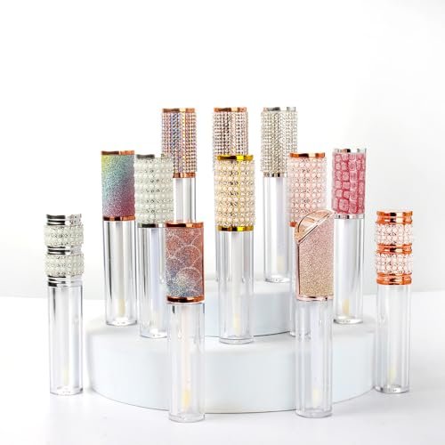 COSIDEA 15-Pack Round Empty 5ml Rose Gold Lip Gloss Tubes with Wand Pearl – Acrylic Lip Gloss Containers for DIY Lip Oil Packing - görsel 16