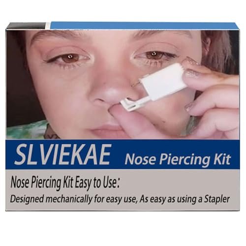 SLVIEKAE Nose Gun Piercing Kit - Easy to Use Nose Piercing Gun with 316L Surgical Steel 20g Nose Rings Studs - görsel 14