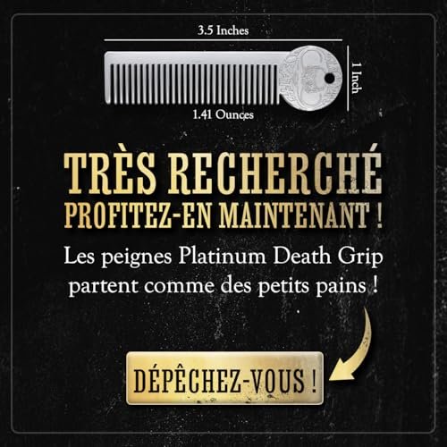 Metal Mustache & Beard Comb – Dual-Sided Pocket Comb for Men, Fine & Wide Teeth for Precise Styling – Durable, Compact, Travel-Friendly Grooming Tool for Facial Hair Care Avelisse