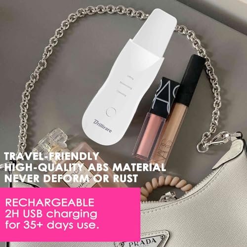 BRILLIRARE Face Scrubber Silicone Pore Cleaner - Rechargeable Blackhead Remover Tool for Deep Cleansing & Exfoliating, 3 Modes, Waterproof, All Skin Types (Pearl White) - görsel 14