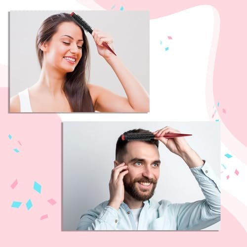1.2 Inch Small Round Brush for Blow Drying – Mini Quiff Roller Brush with Metal Thermal Barrel & Stiff Nylon Bristles for Short Hair, Bangs, Thin Hair – Salon Blowout Styling Brush for Women - görsel 14