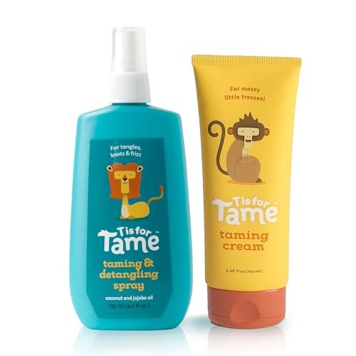 T is for Tame - Natural Conditioner Spray & Smoothing Hair Cream for Frizz, Flyaways & Static, All Hair Types, Made in the USA - 4.2 fl oz & 3.38 fl oz Avelisse