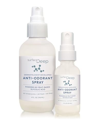Surface Deep Natural Spray Deodorant for Men and Women - Aluminum Free, Vegan, Cruelty Free Mini Size 1 Oz Avelisse
