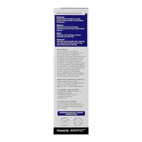 Bare Anatomy Nature x Science Rosemary Hibiscus Hair Growth Oil for Women & Men - Helps Hair Growth & Strengthens Hair, Nourishes Scalp & Controls Hair Fall, Suitable for All Hair Types - 100ml - görsel 18
