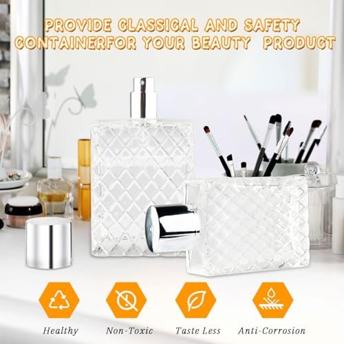 DMuuuDM 6-Pack Refillable Glass Spray Perfume Bottles, 100ml Fine Mist Travel Sprayers for Cologne, Essential Oils, and Aromatherapy - Includes Funnels and Pipette Avelisse