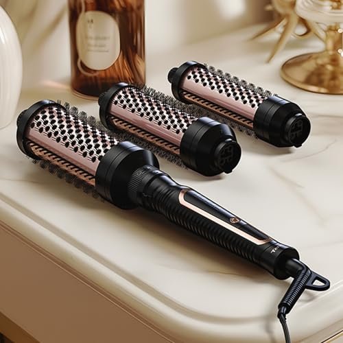 Terviiix PRO Thermal Brush Set for Voluminous Style – Non-Blowing Heated Round Brush with Adjustable Temp, 3-in-1 Curling Brush with Detachable Heads (1.25", 1.5", 1.77"), 20S Fast Heating with Dual MCH Avelisse