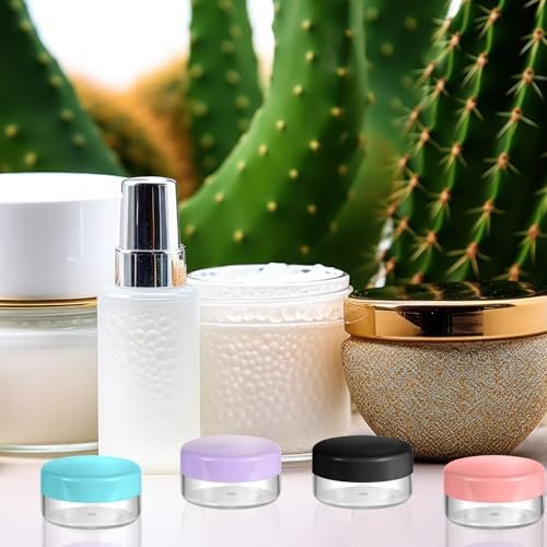 10 Gram 8-Pack Small Plastic Cosmetic Jars - Lip Balm Containers, Sample Jars for Lotions and Powders - görsel 14