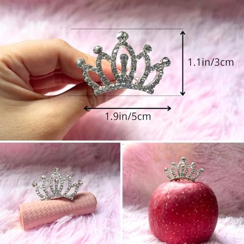 JINYEAH 4-Piece Silver Crown Hair Clip Set - Blingbling Tiara Hair Clips for Women Girls - görsel 16