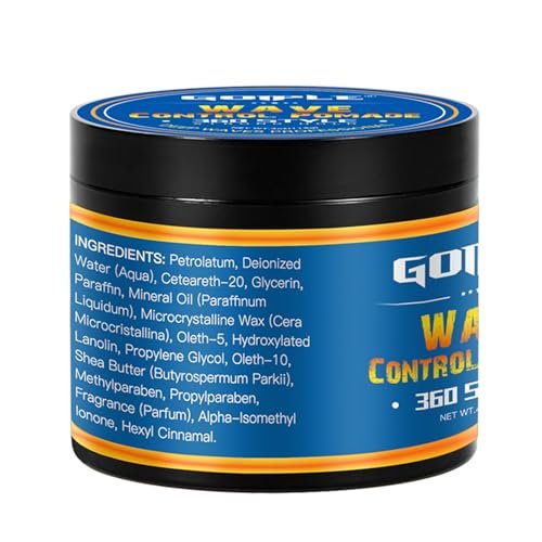 Goiple Natural Wave Pomade Strong Hold Easy Wash 360 Wave Training Hair Cream - Water-Based Wave Grease for Men, Moisture & Silky Shine, 4 oz Avelisse