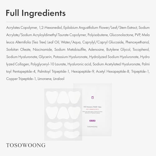 TOSOWOONG Anti-Wrinkle Patch with Hydrolyzed – K-Beauty Innovation: Inspired by Korean skincare rituals, these – Image 14