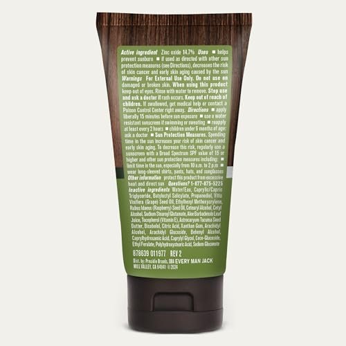 Every Man Jack Mineral Face Lotion SPF 30 Sunscreen with Zinc Oxide - Daily Moisturizer for Men, UVA/UVB Protection, 2 Fl Oz (2 Pack) Avelisse