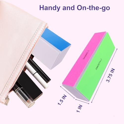 4-Way Nail Buffer Block (2 Pack) - 120/240/600/3000 Grit Nail File & Shine Buffer for Natural and Acrylic Nails - görsel 14