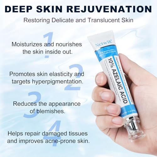 Azelaic Acid 10% Cream for Face – Acne & Rosacea Relief, Reduces Pimples, Blackheads, Pigmentation & Redness - görsel 14