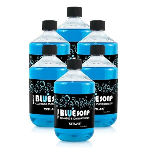XTREME Blue Tattoo Soap – 16.9oz (500ml) Concentrated Cleanser for Tattoo Procedures & Aftercare – Made in USA Avelisse