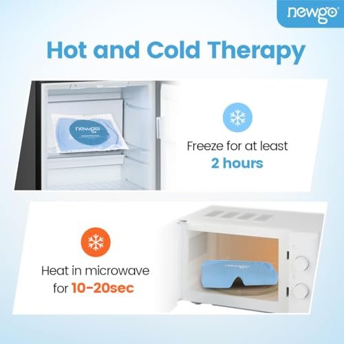 NEWGO Ice Pack Face Ice Mask for Puffy Eyes, Cooling Face Mask Reusable with Thick Gel Pad in Forehead & Eye Zones for Migraines, Post-Surgery, Redness, Allergy Swelling Pain Relief Avelisse