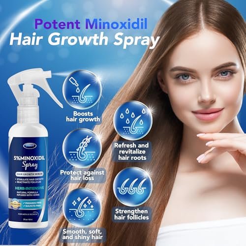 DABIDA 5% Minoxidil Hair Regrowth Spray for Women & Men Beard Growth - 60ml - görsel 18
