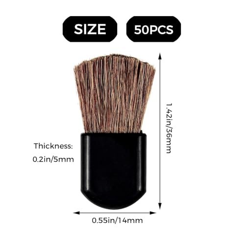 50pcs Mini Blush Brushes - Portable Fluffy Disposable Makeup Brushes for Face, Travel, and Mixing - görsel 4
