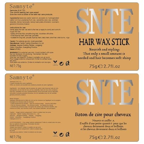 Slick Back Hair Brush & Hair Wax Stick Set – Boar Bristle Brush for Fine to Medium Hair – Smooth Flyaways, Frizz & Baby Hairs, Sleek Ponytails Buns Updos - görsel 18
