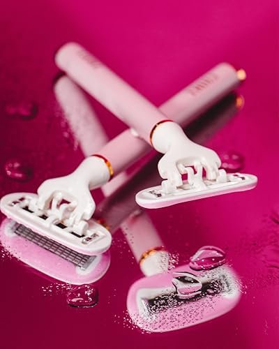 Truly Life Shaver Razor – Best Razor for Sensitive Skin with 5 Blades, Aloe & Shea Butter Infused Gel Bars, Pivoting Head & Flex-Grip Handle for Smooth, Irritation-Free Shave Avelisse