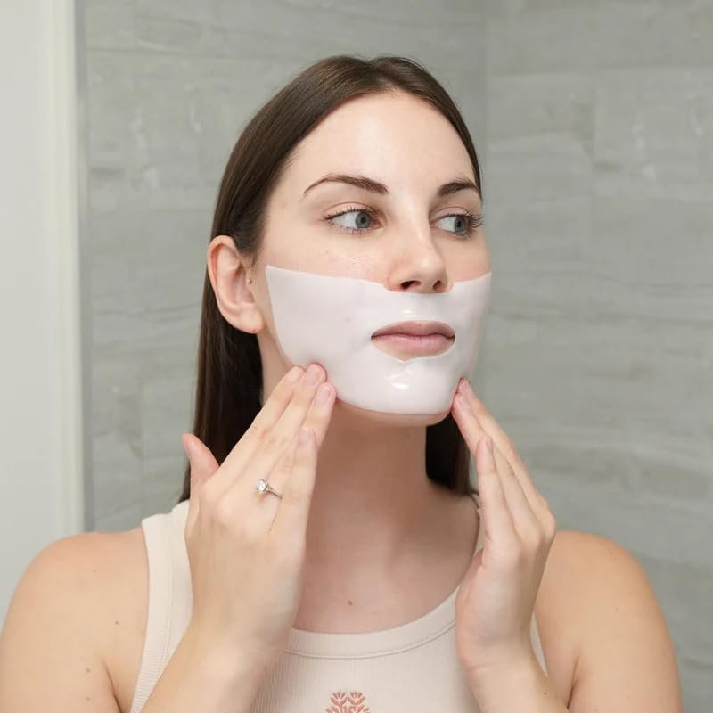 Youth & Earth Bio-Collagen Hyaluronic Acid Face Mask – Deep Hydration Gel Mask for Glass Skin, Elasticity & Firmness – Korean Skincare with Glycerin (5 Pack) Avelisse