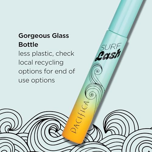 Pacifica Surf Lash Mascara – Water-Resistant, Jojoba Oil & Vegan Pectin Formula for Long, Full Lashes, Half-Pipe Twisted Wand, Vegan & Cruelty-Free (Black, 0.24 oz) Avelisse