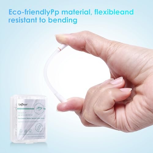 Loffeyo 50 Count Makeup Remover Cotton Swabs - Liquid-Filled Eye & Lip Remover with White Lily, Travel Essentials - görsel 14