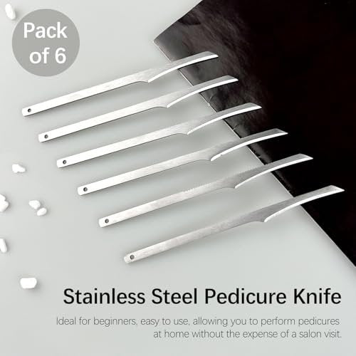 6-Piece Stainless Steel Pedicure Knife Tools Kit | Professional Foot Scrubber Set for Callus & Dead Skin Removal - görsel 14