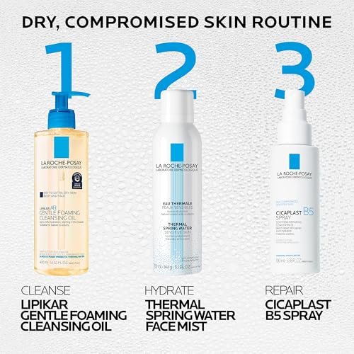 La Roche-Posay Cicaplast B5 Spray - Hydrating Face Mist with Vitamin B5 & Madecassoside for Skin Barrier Repair, 3.38 Fl Oz Avelisse