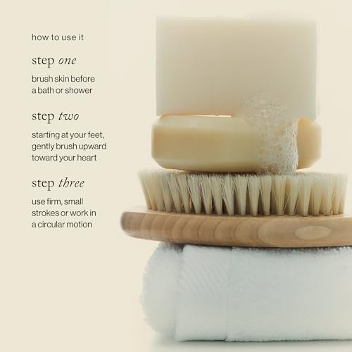 goop Beauty Dry Brush – Detoxifying Body Exfoliator with Wooden Handle & Natural Biodegradable Sisal Fibers (FSC Certified) Avelisse